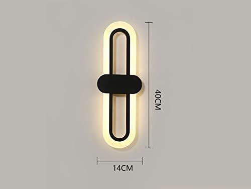 Bedroom Bedside Modern Minimalist Living Room Background Wall Led Three-Color Light-Changing Wall Lamp Simple Aisle Balcony Lamp(Gold,3 Color Switching)