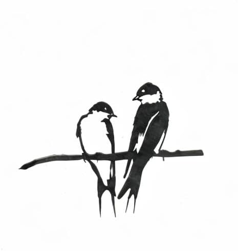 METALBIRD - Pair of Swallows - Outdoor Tree Ornaments in Corten Steel - Metal Art Proudly Made in The USA