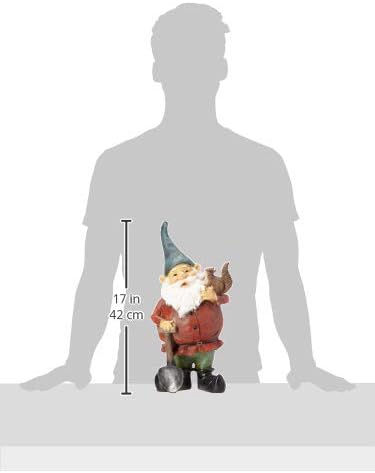 Design Toscano Garden Gnome Statue - Digger The Gnome - Outdoor Garden Gnomes - Funny Lawn Gnome Statues