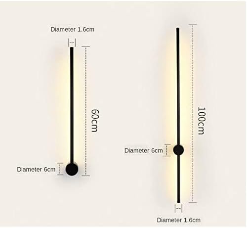 Living Room Minimalist Background Wall Decoration Bedroom Bedside Linear LED Wall Lamp Ceiling Light(Neutral Light,60cm)