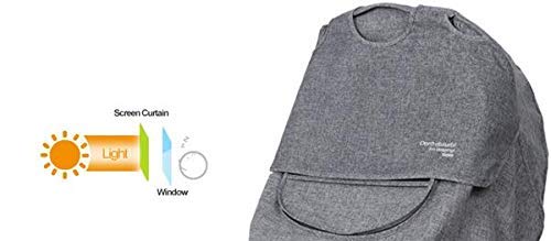 Manito Melange Infant Car Seat Weather Shield – Universal-Fit, Clear Window, Windproof, Water-Repellent, Premium Baby Car Seat Cover for Travel & Outdoor Weather Protection (Black Grey)