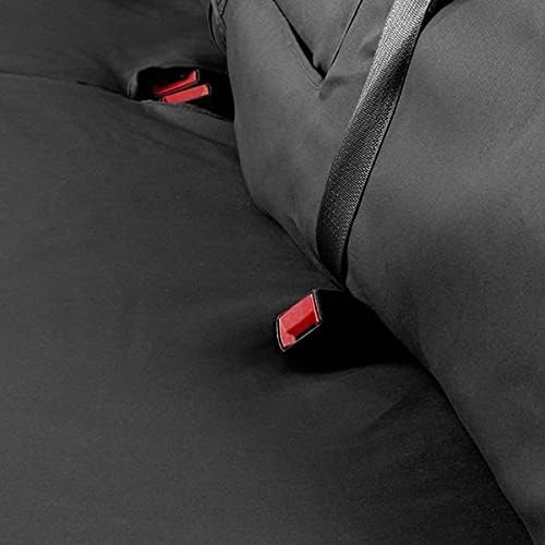 Covercraft Custom-Fit Rear-Second Seat Bench SeatSaver Seat Covers - Polycotton Fabric, Charcoal Black