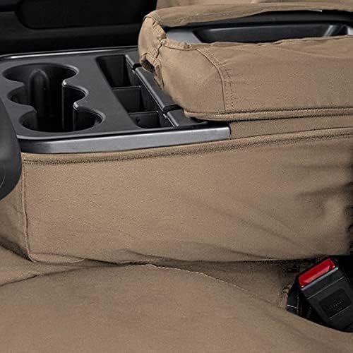 Covercraft Custom-Fit Rear-Second Seat Bench SeatSaver Seat Covers - Polycotton Fabric, Taupe