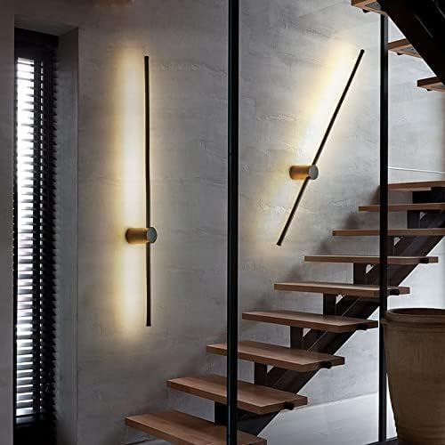 Living Room Minimalist Background Wall Decoration Bedroom Bedside Linear LED Wall Lamp Ceiling Light(White Light,100cm)