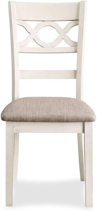 New Classic Furniture Cori 5-Piece Round Dining Set with 1 Table and 4 Chairs, Beige and Brown