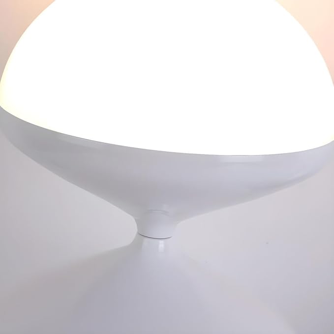 CraftThink Modern Floor Lamp, 47-Inch Height Corner With Acrylic Bowl Shade, Tall Standing With Foot Switch for Bedroom Reading Living Room, Bulb Included (Black, Warm Light)