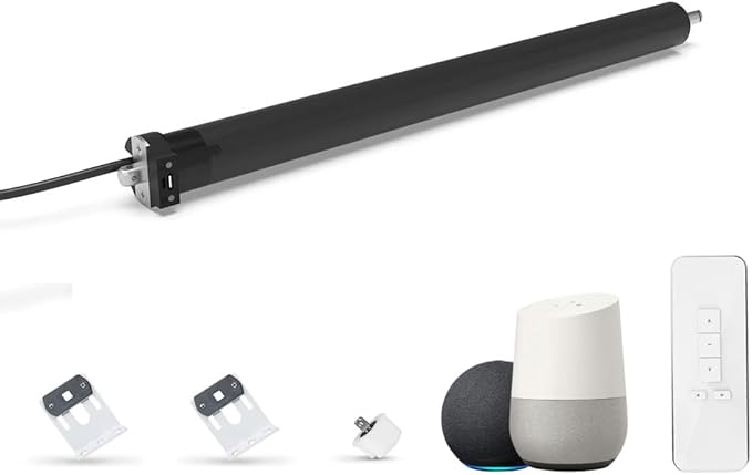 ZigBee 3.0 Smart Roller Shade Motor for 2" Tube, Heavy Duty 6.0N.m 10N.m Electric Blinds Retrofit Kit, Compatible with Alexa/Google Home (6.0 N.m Motor Suitable for Φ47mm (1.85") Groove Tube)