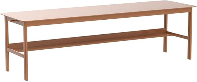Solid Wood Desk, 63' Mid-Century Modern, Writing Desk, Home Office Workstation