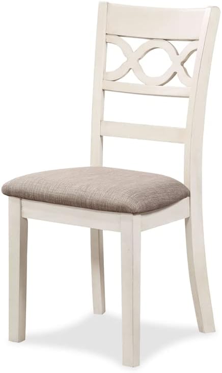 New Classic Furniture Cori 5-Piece Round Dining Set with 1 Table and 4 Chairs, Beige and Brown