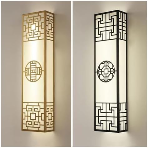 Chinese Style Zen Wall Lamp - Strip-Shaped Bedside & Living Room Lighting, Modern Minimalist Design for Bedroom Decor, Elegant Background Wall Fixture
