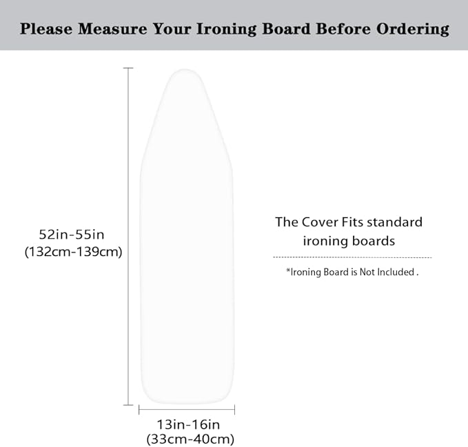 Sprowallow Cartoon Rabbit Ironing Board Covers Silicone Coating 15x54 inch