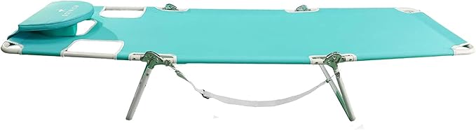 Ostrich 72 by 22 Inch Versatile Chaise Lounge Portable Reclining Lounger, Outdoor Patio, Beach, Lawn, Camping, or Pool Tanning Chair, Aqua
