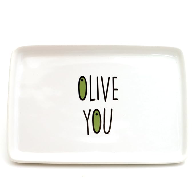 Olive Oil Dipping Dish, Olive You, Ceramic, Lennymud by Lorrie Veasey