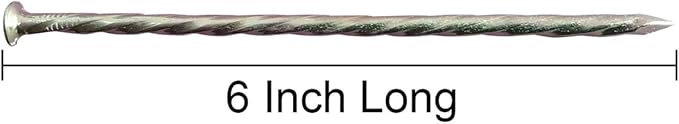 Metal Turf Stakes 70 Pcs 6-Inch Landscape Stakes, Spiral Galvanized Landscape Spikes, Garden Nails for Artificial Turf, Paver Edging, Weed Barrier, Lawn Edging，Carpentry and More