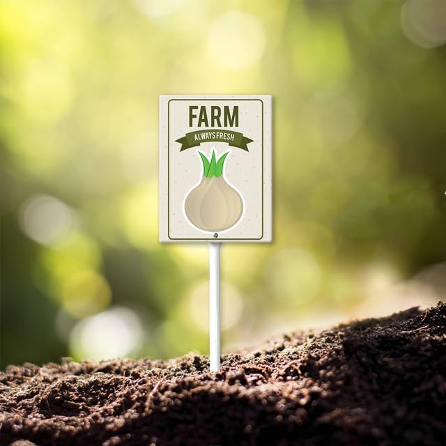 Eveokoki Aluminum Seed & Plant Labels - Plant Markes for Seedlings-Plant Tags for Pots - Garden Signs for Vegetable - Durable Markers for Plants Outdoor Waterproof - Garden Decor for Farmhouse
