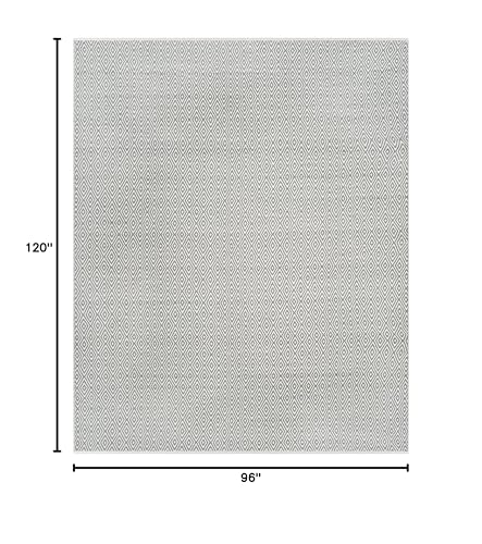 SAFAVIEH Boston Collection 8' x 10' Grey BOS682E Handmade Flatweave Cotton Area Rug - color: Grey, size: 8' x 10' (Rectangular)