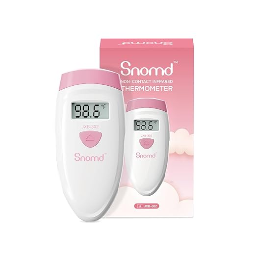 Non-Touch Forehead Thermometer, Digital Infrared Thermometer 2 in 1 for Adult and Kids Baby Thermometer with Fever Alarm