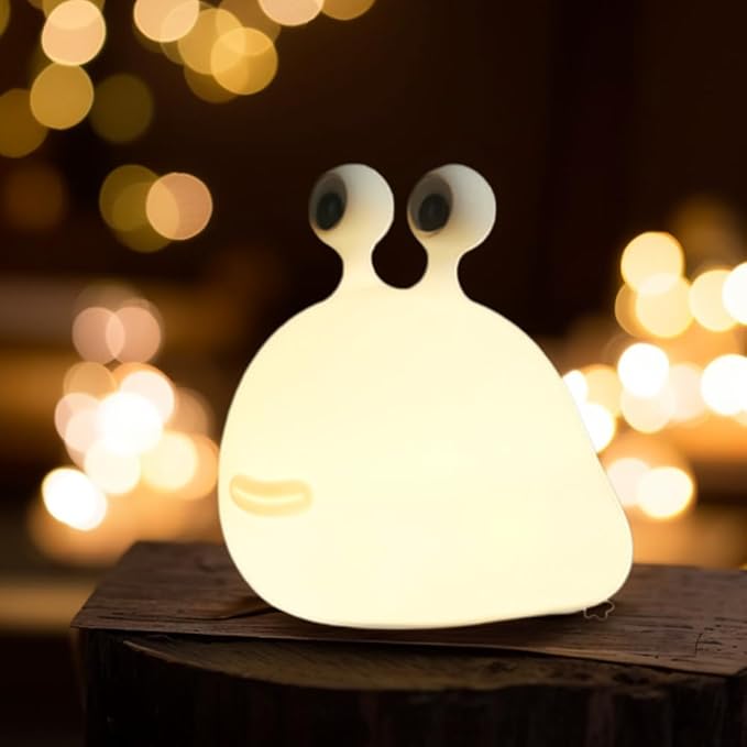 Led Cute Slug Night Light, Dimmable Kawaii Lamps, Super Squishy Silicone USB Rechargeable Touch Control Night Lamp, Used for Camping Party Room Decor (Slug)