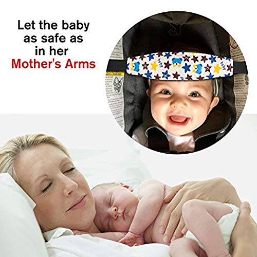 Packs of 2 Toddler Car Seat Neck Relief and Head Support, Pillow Support Head Band Easy Installation On Most Convertible Seats and Safety to Babies and Kids(Bear)