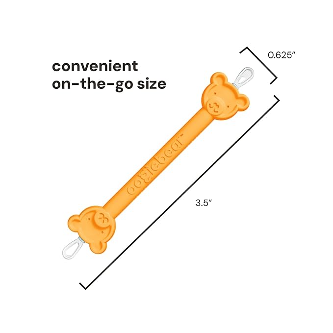 oogiebear: Baby Nose Cleaner & Ear Wax Removal Tool - Safe Booger & Earwax Removal for Newborns, Infants, Toddlers - Dual-Ended - Essential Baby Stuff, Diaper Bag, 2-Pack Orange with case