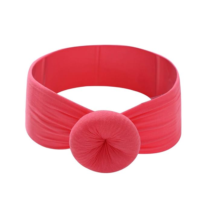 Qandsweet Baby Headbands Circle Bows Knotted Soft Silk Nylon Headwraps For Newborn Infant Toddlers Girl Kids