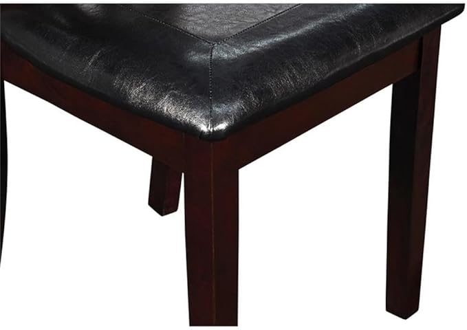 New Classic Furniture Gia 5-Piece Round Dining Set with 1 Dining Table and 4 Chairs, 47-Inch, Ebony