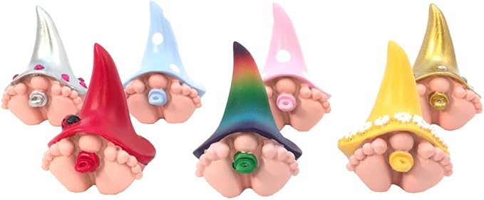 GlitZGlam Jasper, The Giant Red Baby Gnome for The Enchanted Gnome and Fairy Garden (6 Inches Tall) (Red)