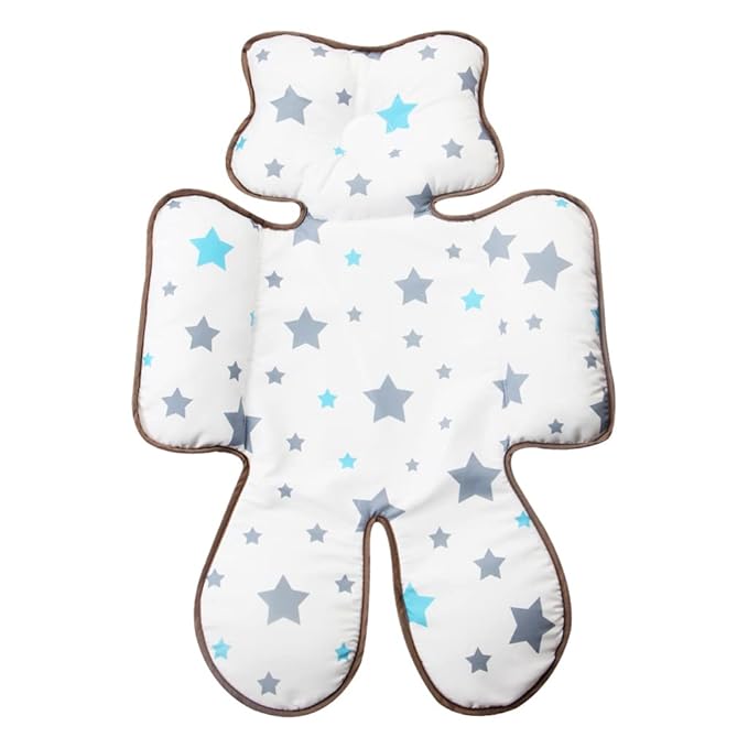 KAKIBLIN Toddler Head Body Support Pillow, Baby Seat Pad for Car Seat Stroller (Gray Star)