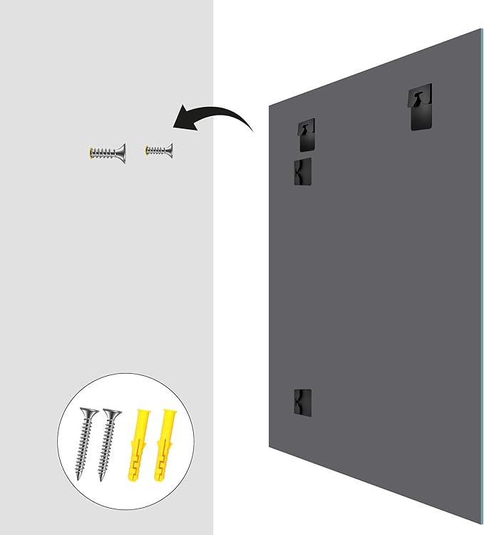 KOCUUY Frameless Mirror, 36"x48" Bathroom Mirror for Over Sink, Unframed Vanity Mirror, Large Rectangle Mirror for Bathroom, Bedroom, Living Room, Entryway, Upgraded Shatterproof