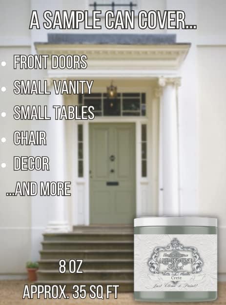 ALL-IN-ONE Paint, Durable cabinet and furniture paint. Built in primer and top coat, no sanding needed. Includes our 30 featured color card - Truffle (warm, dark brown), 8oz Sample