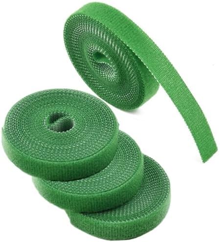 IFNOW Hook and Loop Tape Cable Ties Reusable Fastening Tape Garden Tie Strap Plant Supports Gentle on Plants Plant Ties Garden Tape for Plant (2, Green-0.4in)
