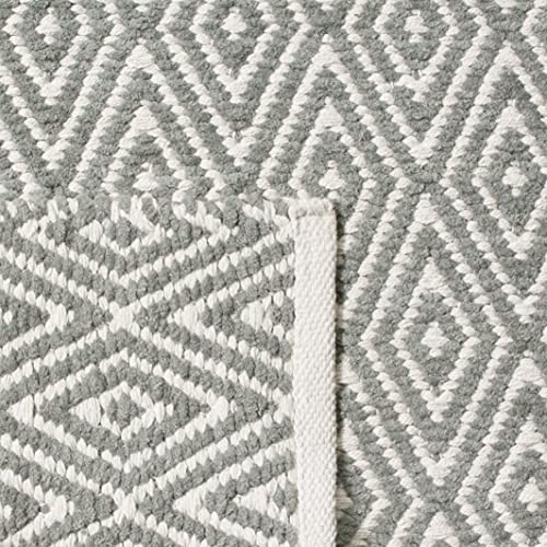 SAFAVIEH Boston Collection 8' x 10' Grey BOS682E Handmade Flatweave Cotton Area Rug - color: Grey, size: 8' x 10' (Rectangular)