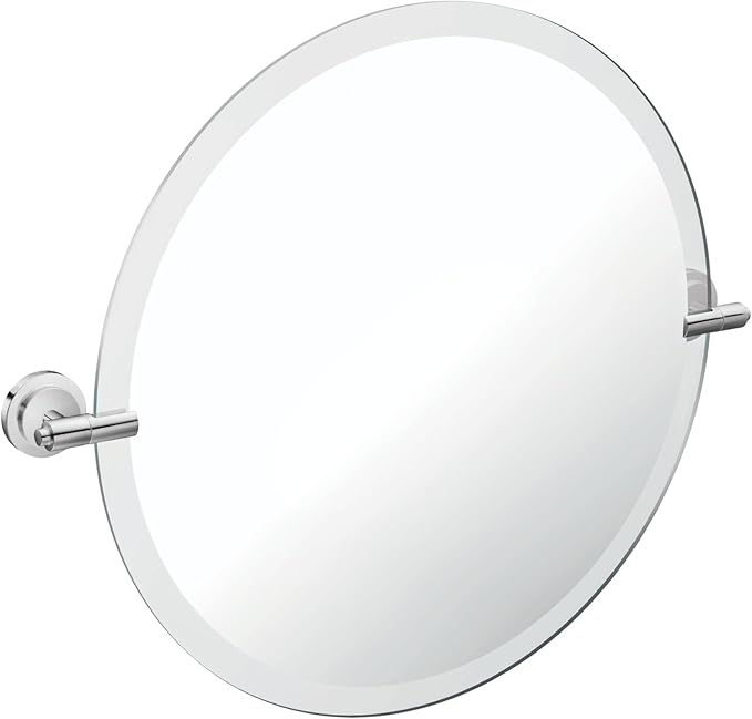 Moen DN0792CH Iso 22-Inch x 22-Inch Frameless Pivoting Bathroom Tilting Mirror, Chrome