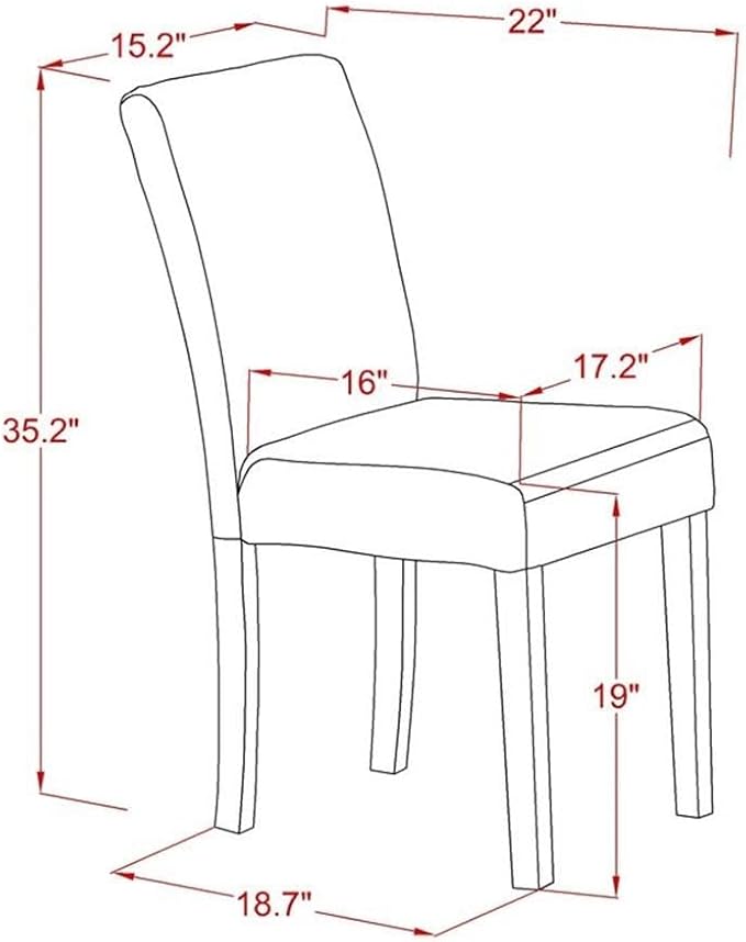 East West Furniture X797AB747-9 9 Piece Dining Room Set Includes a Rectangle Kitchen Table with X-Legs and 8 Light Sable Linen Fabric Upholstered Parson Chairs, 40x72 Inch, Multi-Color