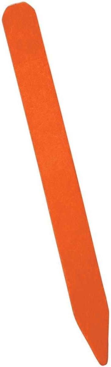 Bulk Coated Hardwood 12" Field and Plant Labels, Biodegradable Garden Stakes with Smooth Writing Surface, Pack of 250, Orange