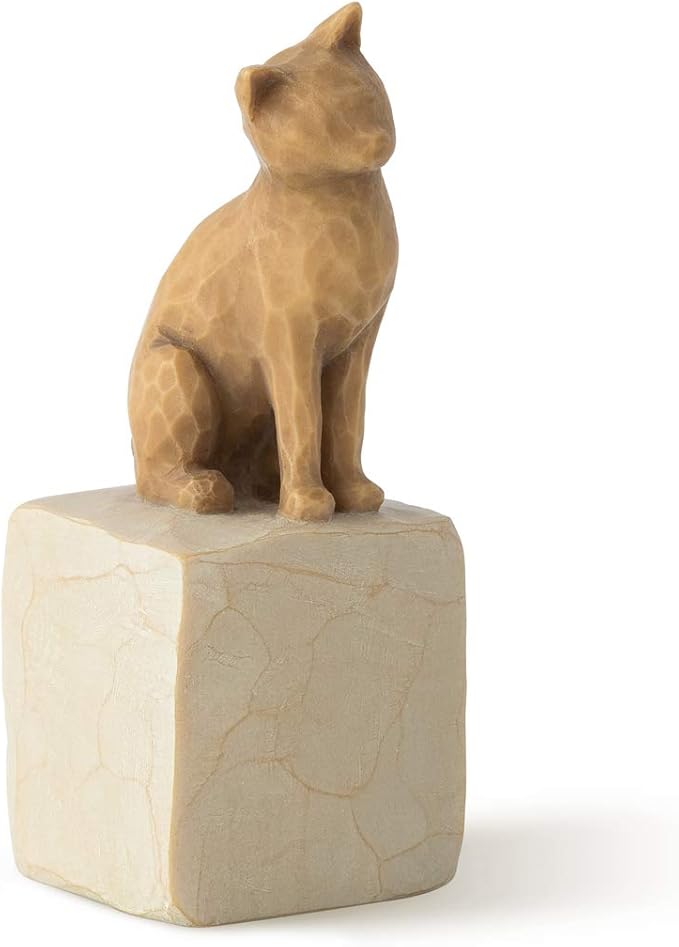 Willow Tree Love My Cat (Light), Always with me, Full of Personality, A Gift to Celebrate A Pet Adoption for Animal Lovers and Tabby Cat Owners, Sculpted Hand-Painted Figure
