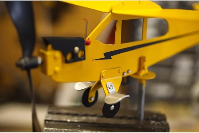 2023 New Piper J3 Cub Airplane Weathervane - Gifts for Flight Lovers, Airplane Weathervane Decoration, Handmade Weathervane Windmill, Easy to Install in The Garden, Patio, Roof Decoration (12.6×11in)