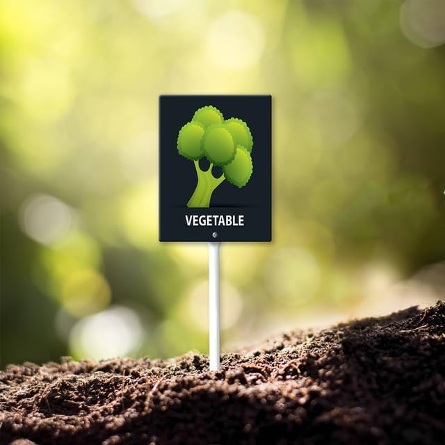 Eveokoki Aluminum Seed & Plant Labels - Plant Markes for Seedlings-Plant Tags for Pots - Garden Signs for Vegetable - Durable Markers for Plants Outdoor Waterproof - Garden Decor for Farmhouse