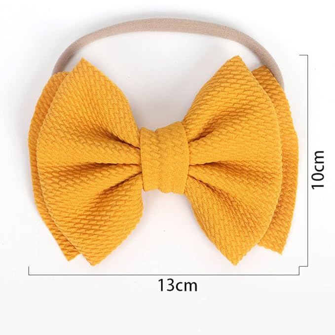 Baby Girl's 5 Inches Soft Double Bow-knot Nylon Headband Toddler Headdress for Photography Party Festivals (Lavender)