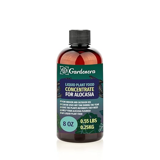 Gardenera Plant Growth Superfood for ALOCASIA with 18 Essential Vitamins & Minerals - Organic Plant Food Fertilizer - Micro-Fungi and Bio-Organisms for ALOCASIA Plant Care & Growth Enhancement - 8oz