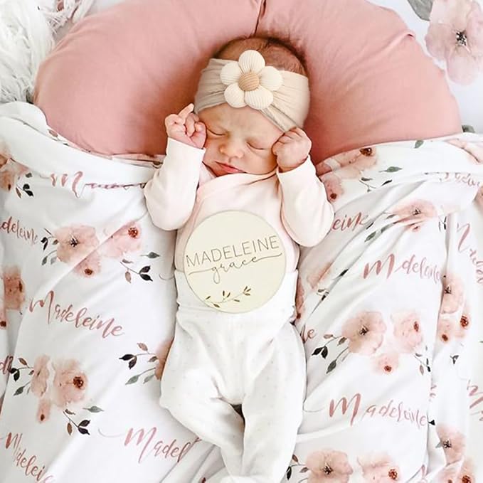 DRESHOW BQUBO Baby Nylon Headbands Flower Hairbands Soft Headband for Baby Girls Newborn Infant Toddlers Hair Accessories