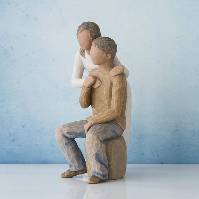 Willow Tree You and Me (Darker Skin Tone & Hair Color), Sculpted Hand-Painted Figure