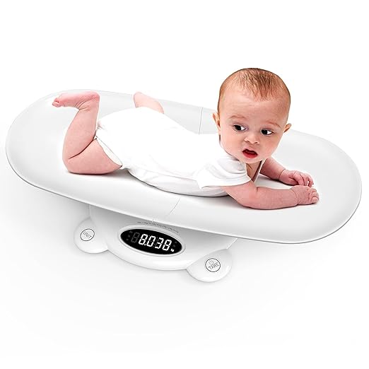 Ellie Digital Baby Scales, Multi-Function Scale for Infant, Toddler & Pet, LED Display Weighing Scale for Newborns, Cats & Dogs, Large Capacity for Family Weight Tracking at Home