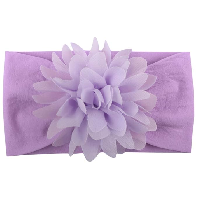 Toptim Baby Head Wrap Chiffon Flowers Newborn Infant Soft Nylon Headbands
