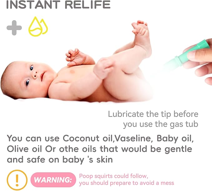Gas and Colic Reliever for Babies, Baby Gas Colic Relief, Natural Solution for Baby Colic and Gas Relief, Safe & Effective Instant Constipation Relief for Babies, 20 Count (Green)