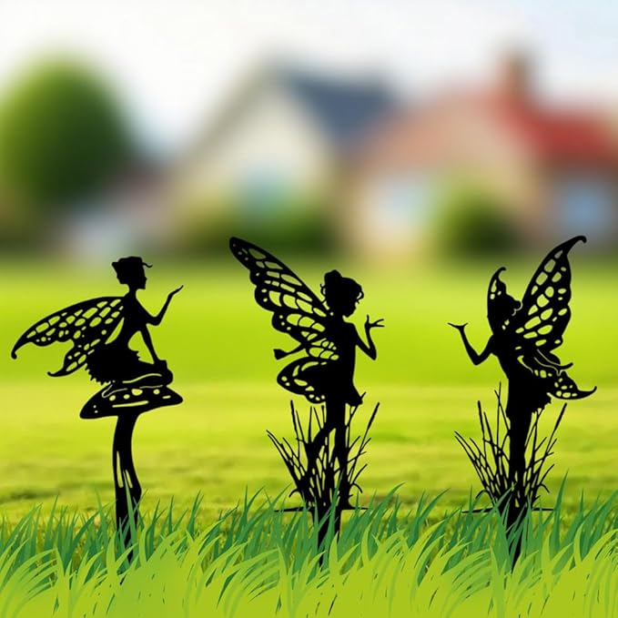 Garden Decoration 3-Piece Set, Garden Stakes, Suitable for courtyards, Flower pots, lawns, Flower Bed Decorations, and Gifts