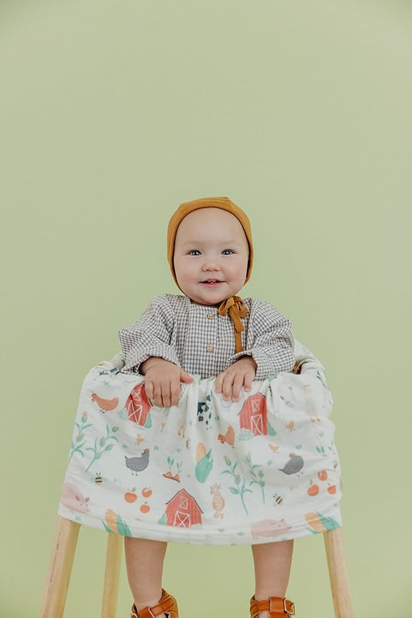 Copper Pearl Multi-Use Cover: Car Seat Covers, Nursing Cover, and Stroller Cover for Sun - Stretchy Fabric, All-Season Use, Stylish Designs, Easy Access for Moms - Farmstead
