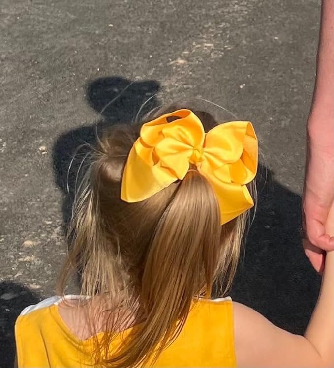 CÉLLOT 40 Pieces 6 Inch Hair Bows for Girls Clips Grosgrain Ribbon Boutique Hair Bow Alligator Clips For Girls Teens Toddlers Kids