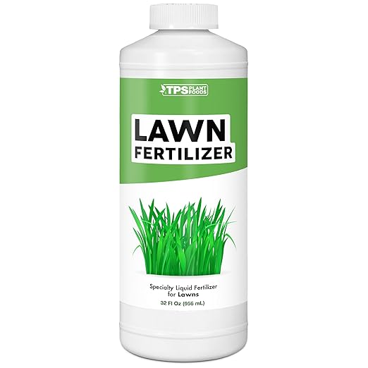 TPS NUTRIENTS Lawn Fertilizer for All Grass and Lawn Types, Liquid Plant Food, 32 oz (1 Quart)