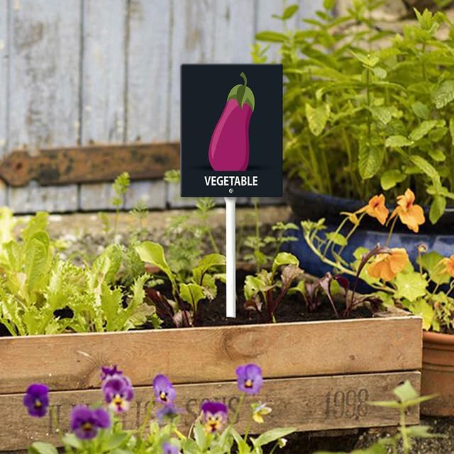 Eveokoki Aluminum Seed & Plant Labels - Plant Markes for Seedlings-Plant Tags for Pots - Garden Signs for Vegetable - Durable Markers for Plants Outdoor Waterproof - Garden Decor for Farmhouse